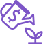 Plant getting watered icon