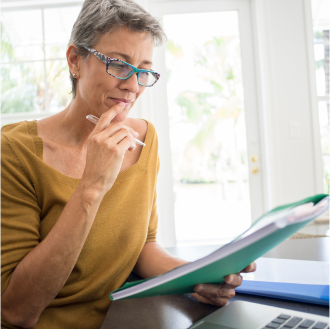 A woman considering her key retirement decisions