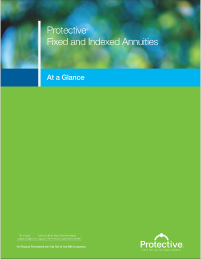 Cover of the Protective Indexed Annuity NY At a Glance brochure.
