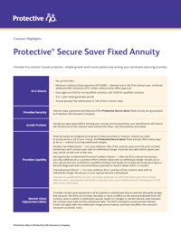 The cover of an in-depth guide about the Protective Secure Saver fixed annuity.