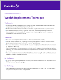 Wealth replacement technique brochure
