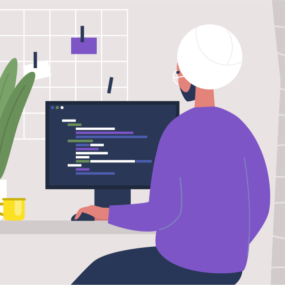 Illustration of a person reviewing the specs for Protective Series Passport Simplified Issue term life insurance