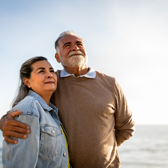An older couple happy they’re protected from unexpected life changes with Protective Income Creator fixed annuity.