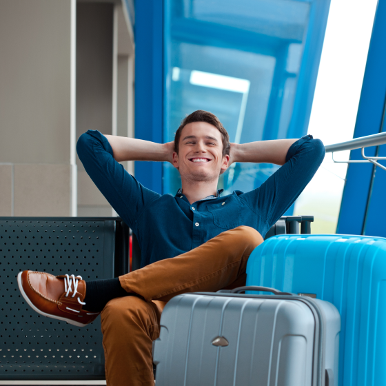 Sales rep feeling proud of his sales achievement in the Protective Summer Sales Contest.