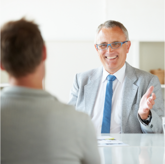 Financial professional receiving the news he has be appointed to sell with Protective